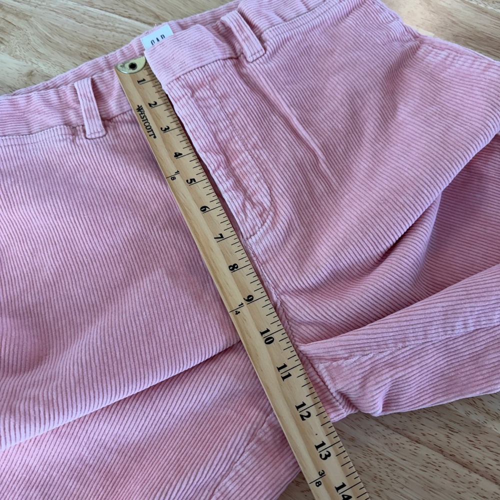 Gap High Rise Wide Leg Crop Corduroy Pants Size 8 Light Pink Stretch *Hemmed - Picture 9 of 12